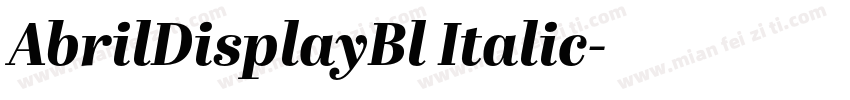 AbrilDisplayBl Italic字体转换